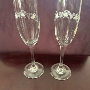 Elegant Clear Champagne Flutes